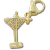 Kultainen Martini-koriste Jibbitz-korut
