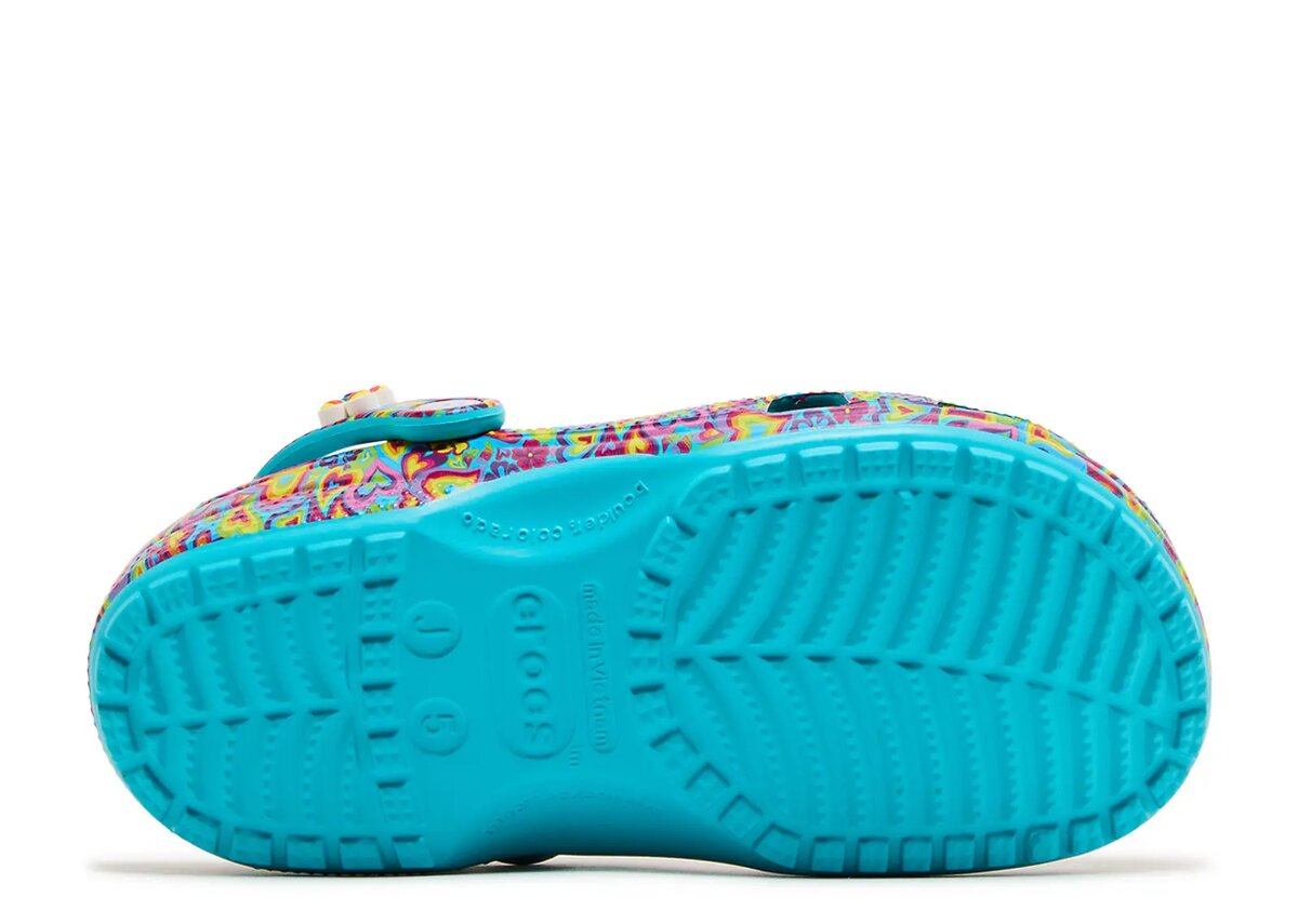 Lisa Frank x Classic Clog Kids ’Digital Aqua Multi Hearts’ Lisa Frank x Classic Clog Kids ’Digital Aqua Multi Hearts’