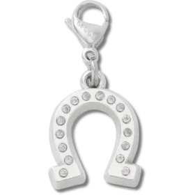 Lucky Silver Horseshoe Charm Jibbitz-korut