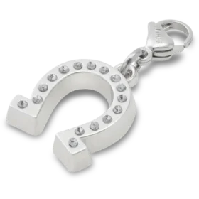 Lucky Silver Horseshoe Charm Jibbitz-korut