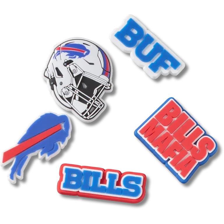 NFL Buffalo Bills 5-pakkaus Jibbitz-kenkäkorut NFL Buffalo Bills 5-pakkaus Jibbitz-kenkäkorut
