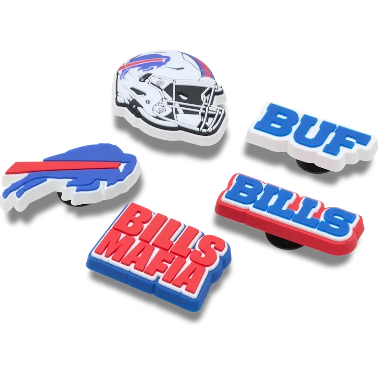 NFL Buffalo Bills 5-pakkaus Jibbitz-kenkäkorut NFL Buffalo Bills 5-pakkaus Jibbitz-kenkäkorut