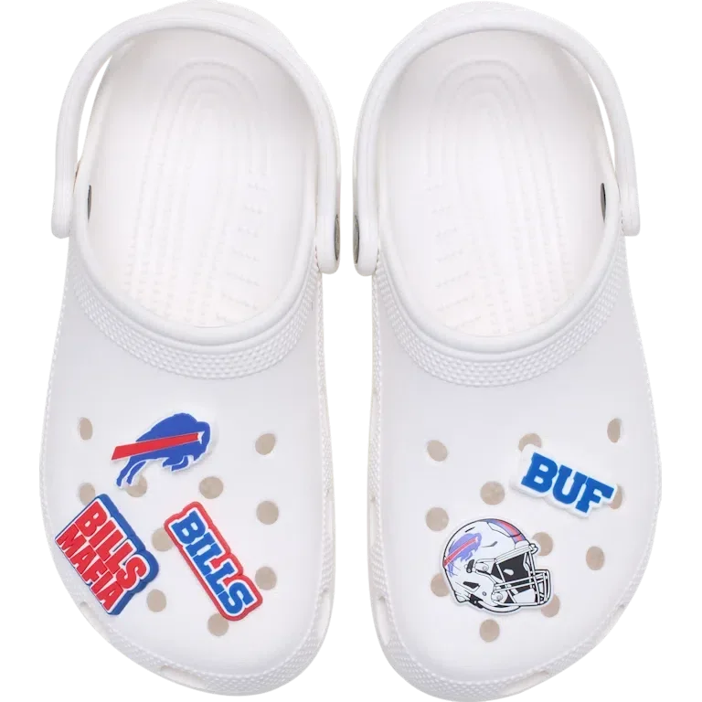 NFL Buffalo Bills 5-pakkaus Jibbitz-kenkäkorut NFL Buffalo Bills 5-pakkaus Jibbitz-kenkäkorut