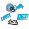 NFL Detroit Lions 5-pakkaus Jibbitz-kenkäkorut NFL Detroit Lions 5-pakkaus Jibbitz-kenkäkorut