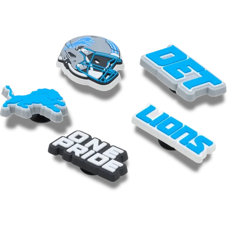 NFL Detroit Lions 5-pakkaus Jibbitz-kenkäkorut NFL Detroit Lions 5-pakkaus Jibbitz-kenkäkorut