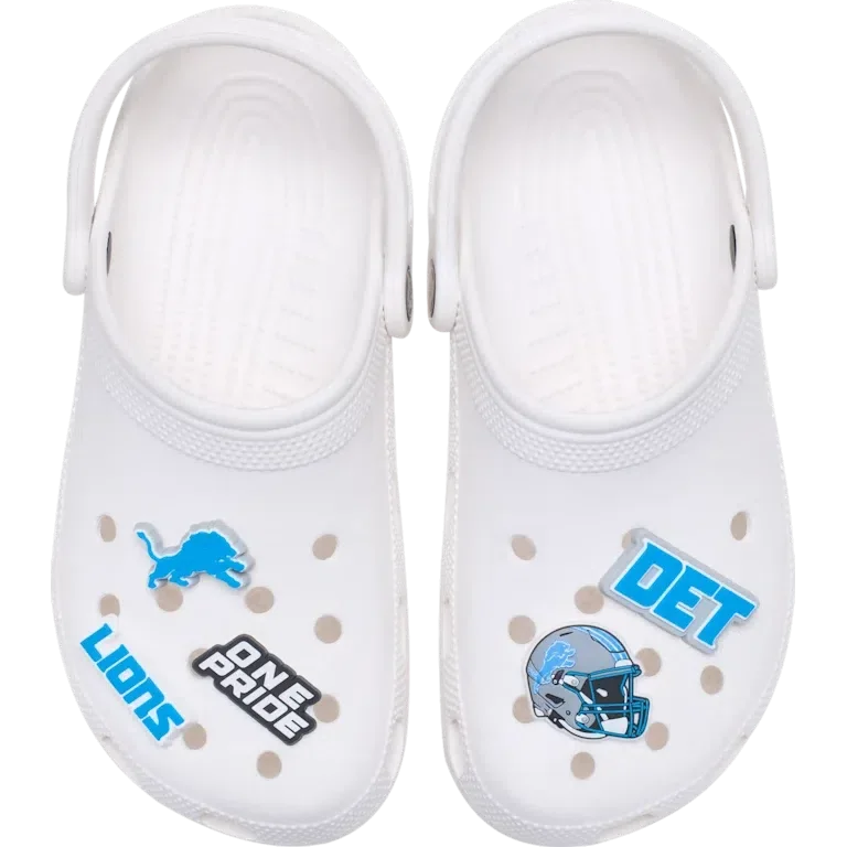 NFL Detroit Lions 5-pakkaus Jibbitz-kenkäkorut NFL Detroit Lions 5-pakkaus Jibbitz-kenkäkorut
