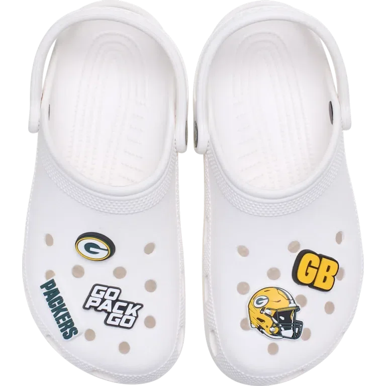 NFL Green Bay Packers 5-pakkaus Jibbitz-kenkäkorut NFL Green Bay Packers 5-pakkaus Jibbitz-kenkäkorut