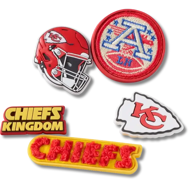 NFL Kansas City Chiefs 5-pack Jibbitz-kenkäkorut NFL Kansas City Chiefs 5-pack Jibbitz-kenkäkorut
