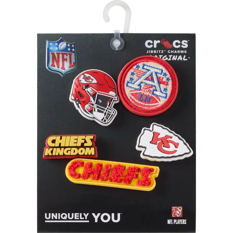 NFL Kansas City Chiefs 5-pack Jibbitz-kenkäkorut NFL Kansas City Chiefs 5-pack Jibbitz-kenkäkorut