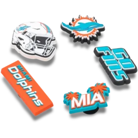 NFL Miami Dolphins 5-pakkaus Jibbitz-kenkäkorut