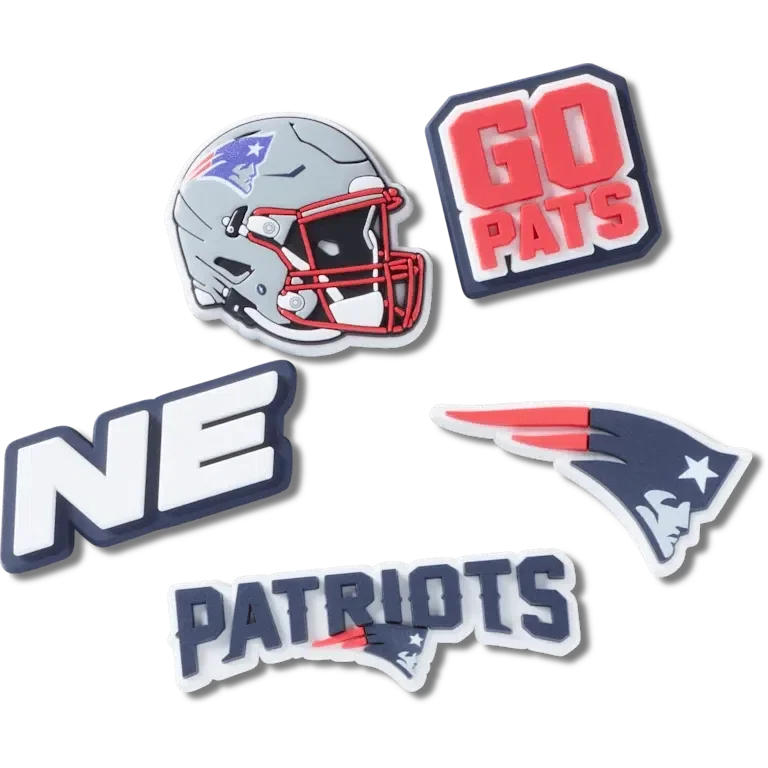 NFL New England Patriots 5-pakkaus Jibbitz-kenkäkorut NFL New England Patriots 5-pakkaus Jibbitz-kenkäkorut