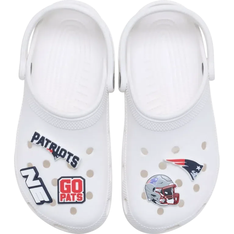 NFL New England Patriots 5-pakkaus Jibbitz-kenkäkorut NFL New England Patriots 5-pakkaus Jibbitz-kenkäkorut
