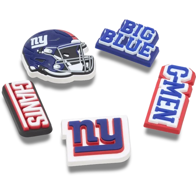 NFL New York Giants 5-pakkaus Jibbitz-kenkäkorut NFL New York Giants 5-pakkaus Jibbitz-kenkäkorut