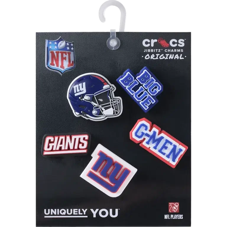 NFL New York Giants 5-pakkaus Jibbitz-kenkäkorut NFL New York Giants 5-pakkaus Jibbitz-kenkäkorut