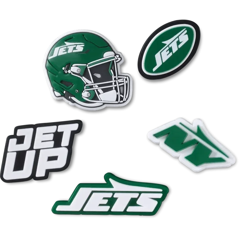 NFL New York Jets 5-pakkaus Jibbitz-kenkäkorut NFL New York Jets 5-pakkaus Jibbitz-kenkäkorut