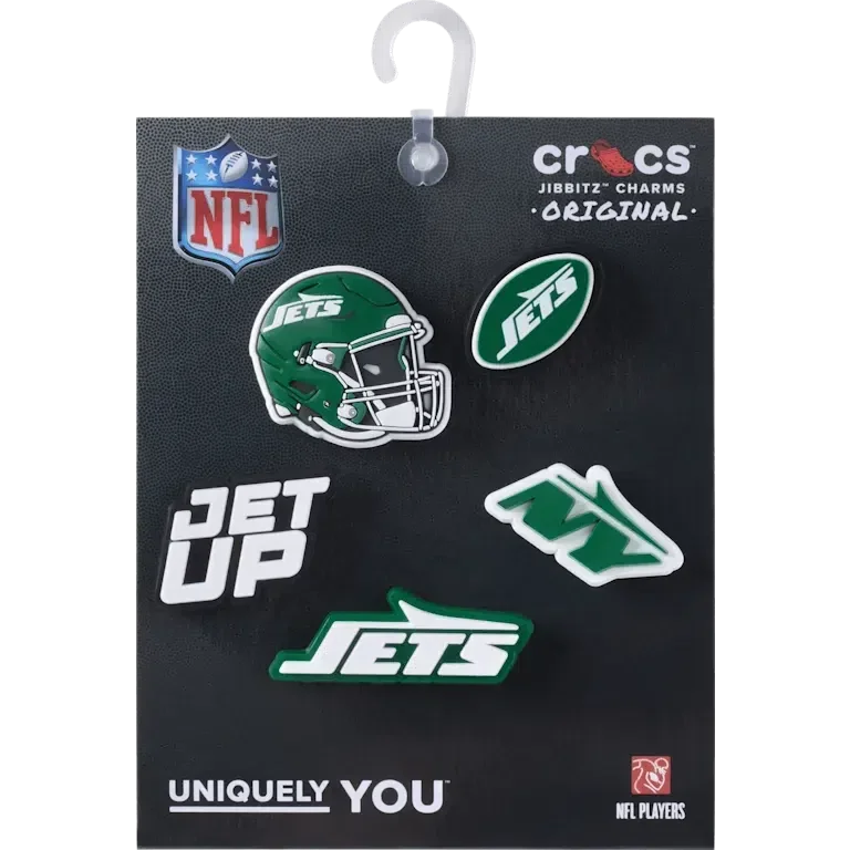 NFL New York Jets 5-pakkaus Jibbitz-kenkäkorut NFL New York Jets 5-pakkaus Jibbitz-kenkäkorut