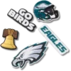 NFL Philadelphia Eagles 5-pakkaus Jibbitz-kenkäkorut NFL Philadelphia Eagles 5-pakkaus Jibbitz-kenkäkorut