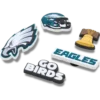 NFL Philadelphia Eagles 5-pakkaus Jibbitz-kenkäkorut NFL Philadelphia Eagles 5-pakkaus Jibbitz-kenkäkorut