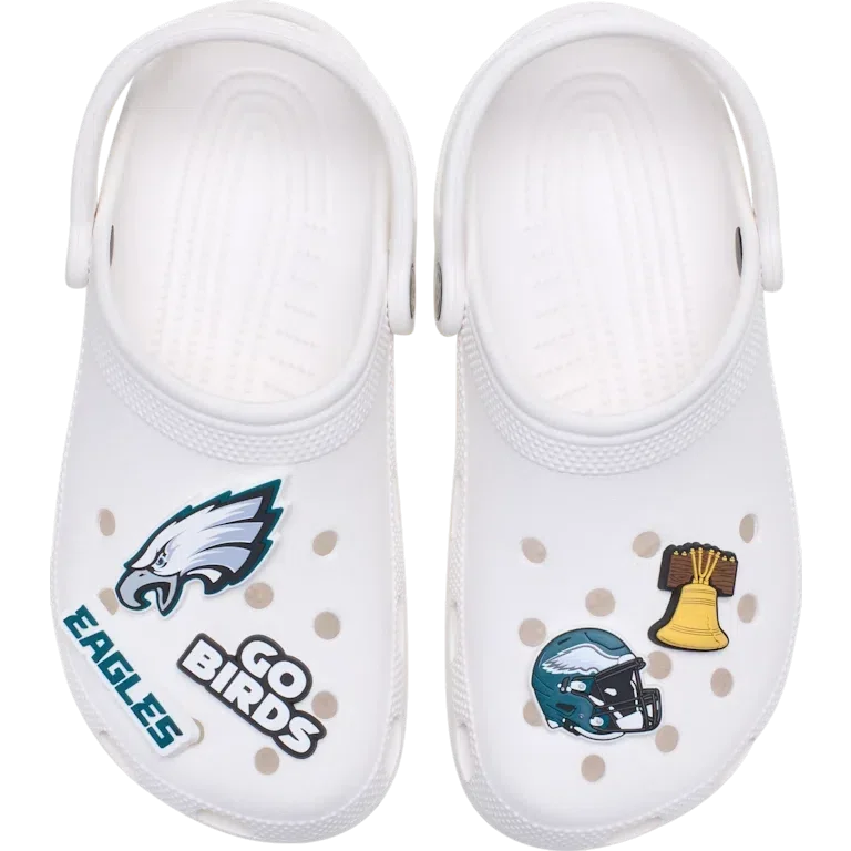 NFL Philadelphia Eagles 5-pakkaus Jibbitz-kenkäkorut NFL Philadelphia Eagles 5-pakkaus Jibbitz-kenkäkorut