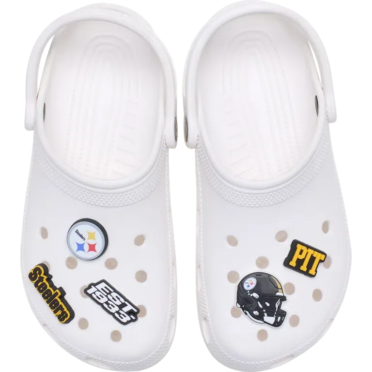 NFL Pittsburgh Steelers 5-pakkaus Jibbitz-kenkäkorut NFL Pittsburgh Steelers 5-pakkaus Jibbitz-kenkäkorut
