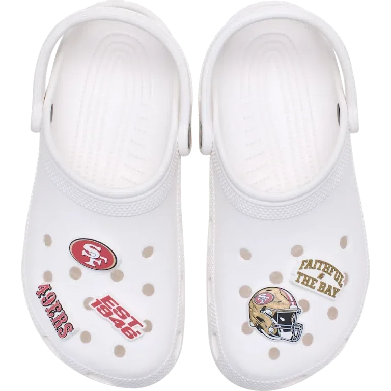 NFL San Francisco 49ers 5-pakkaus Jibbitz-kenkäkorut NFL San Francisco 49ers 5-pakkaus Jibbitz-kenkäkorut