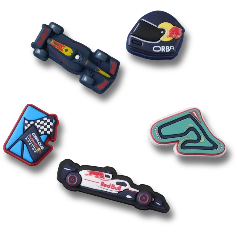 Oracle Red Bull Racing Crocs 5-pakkaus Jibbitz-kenkäkoruja Oracle Red Bull Racing Crocs 5-pakkaus Jibbitz-kenkäkoruja