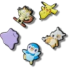 Pokémon-valikoima, 5 kpl:n Jibbitz-korut Pokémon-valikoima, 5 kpl:n Jibbitz-korut