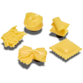 Realistiset pasta-aiheiset Jibbitz-korut, 5 kpl:n pakkaus