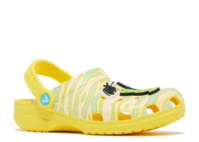 Ron English x Classic Clog Kids ’Party Animals – Zebra Lemon’