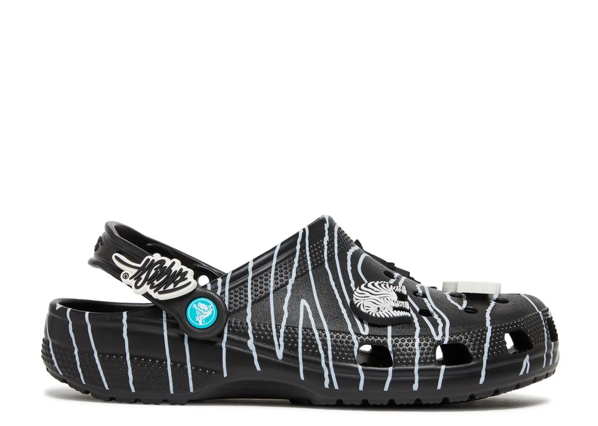 Ron English x Classic Clog ’Party Animals – Zebra Black’ Ron English x Classic Clog ’Party Animals – Zebra Black’