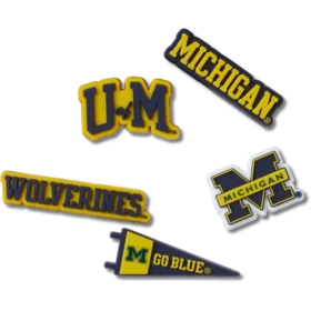 University of Michigan 5-pakkaus Jibbitz-koruja