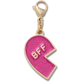 Vaaleanpunainen Glitter-BFF-koriste, vasen Jibbitz-kenkäkoru