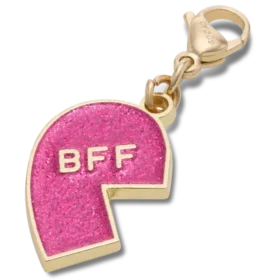 Vaaleanpunainen Glitter-BFF-koriste, vasen Jibbitz-kenkäkoru