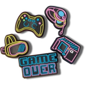 Valoa hehkuvat Neon Gamer 5-pakkaus Jibbitz-korut