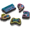 Valoa hehkuvat Neon Gamer 5-pakkaus Jibbitz-korut Valoa hehkuvat Neon Gamer 5-pakkaus Jibbitz-korut